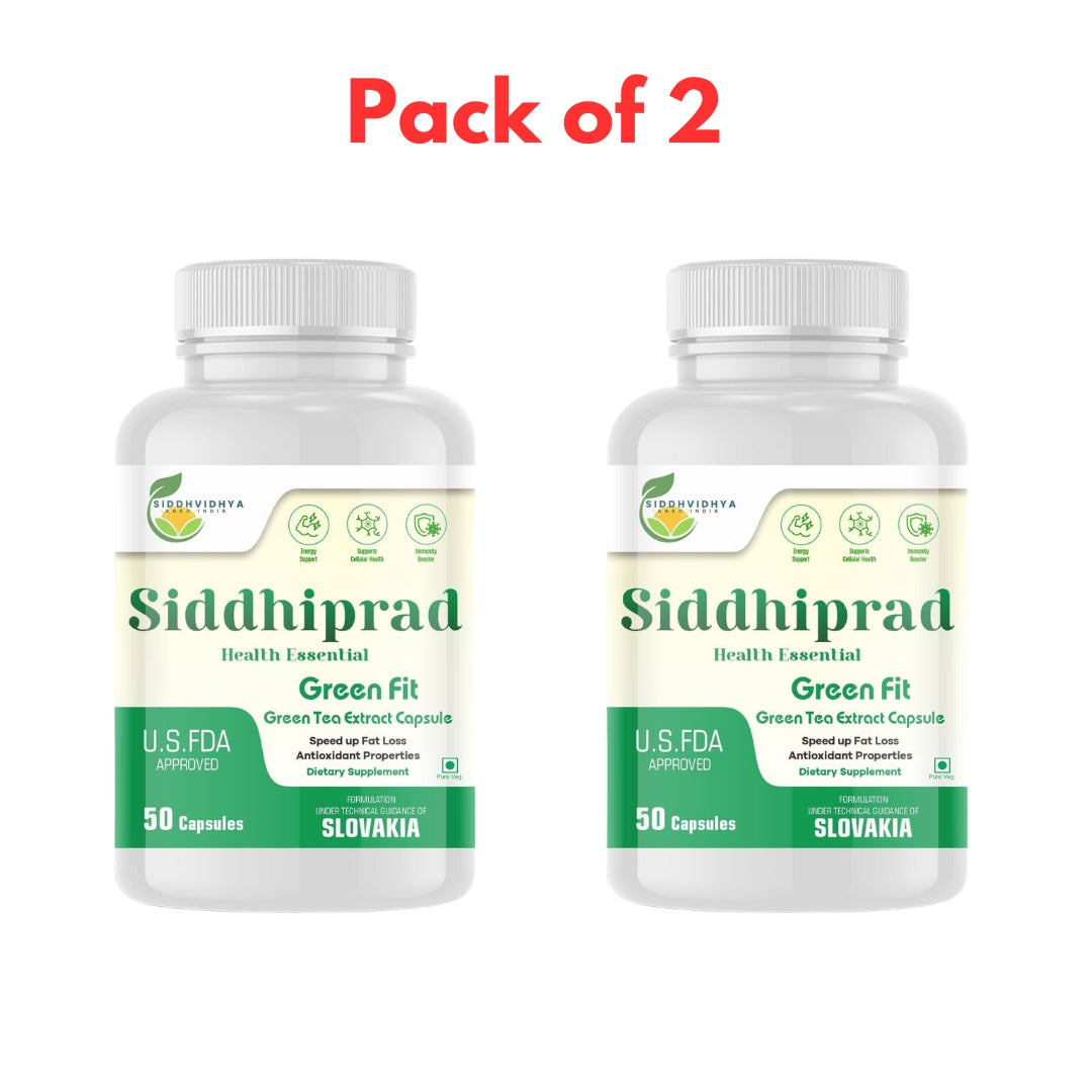 Siddhiprad 100% Natural Potent Green Tea Extract 500 Mg Veg Capsules