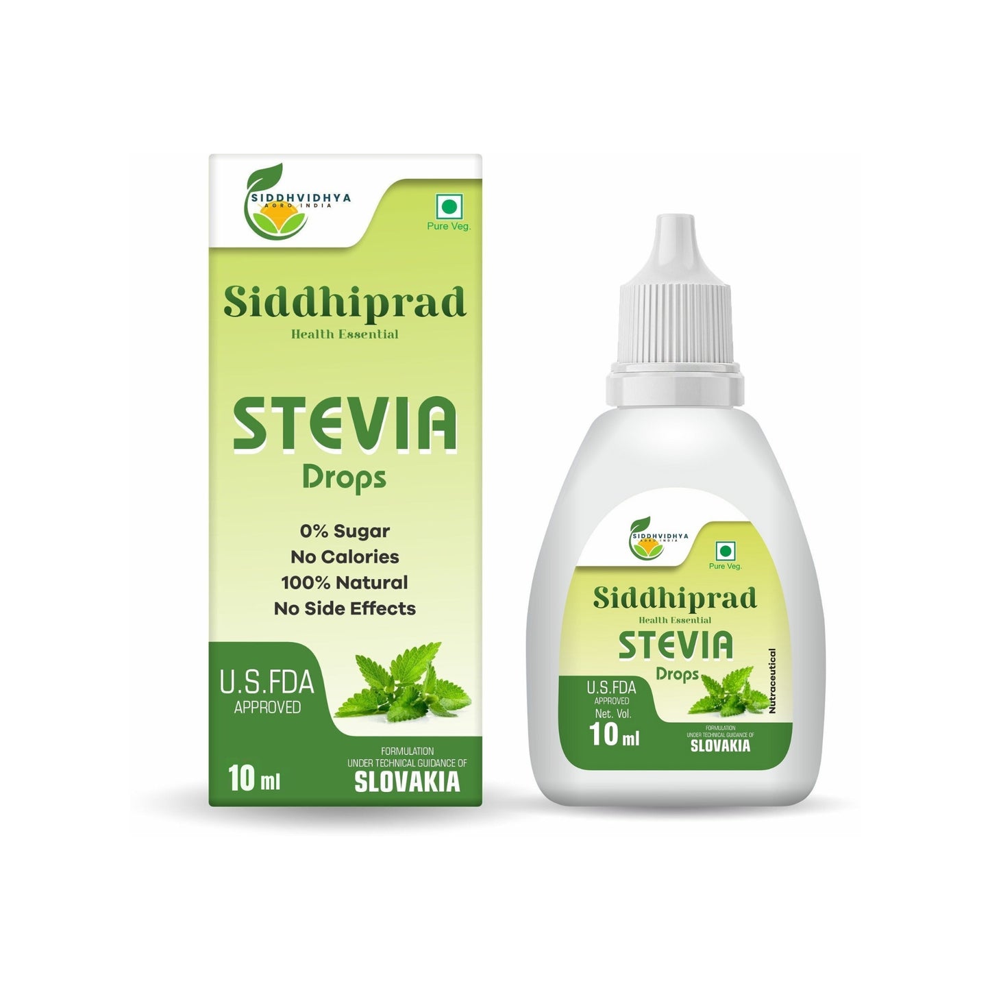 Siddhiprad Stevia Powder Sugar Free 100% Natural Sweetener 10ml