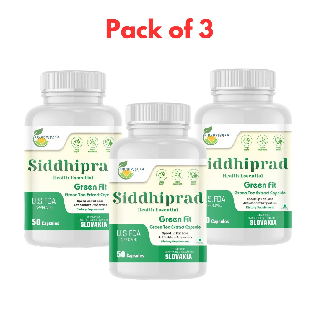 Siddhiprad 100% Natural Potent Green Tea Extract 500 Mg Veg Capsules