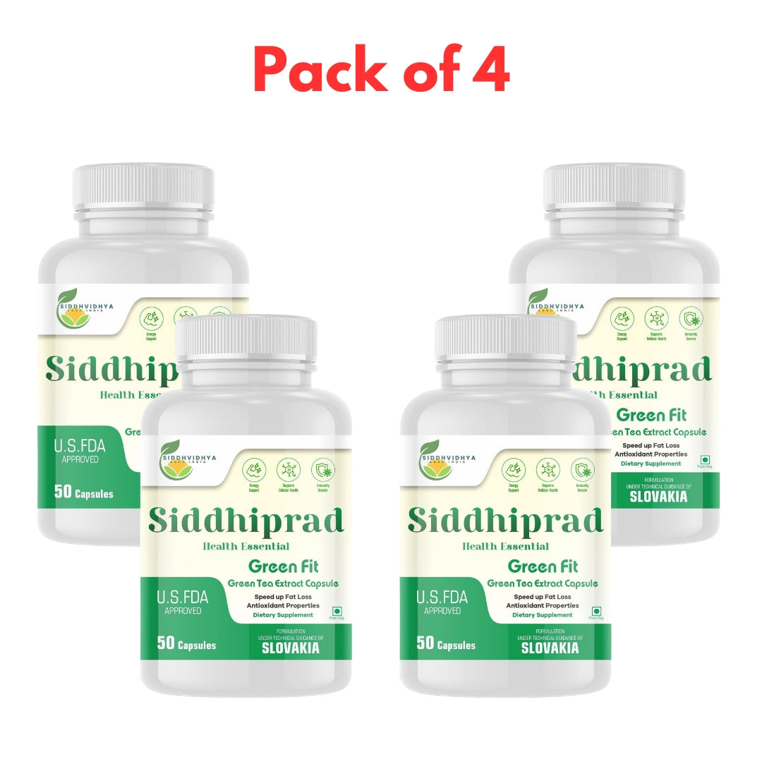 Siddhiprad 100% Natural Potent Green Tea Extract 500 Mg Veg Capsules