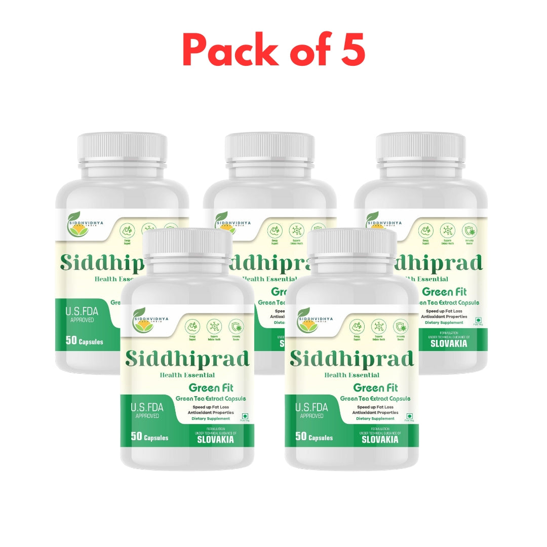 Siddhiprad 100% Natural Potent Green Tea Extract 500 Mg Veg Capsules