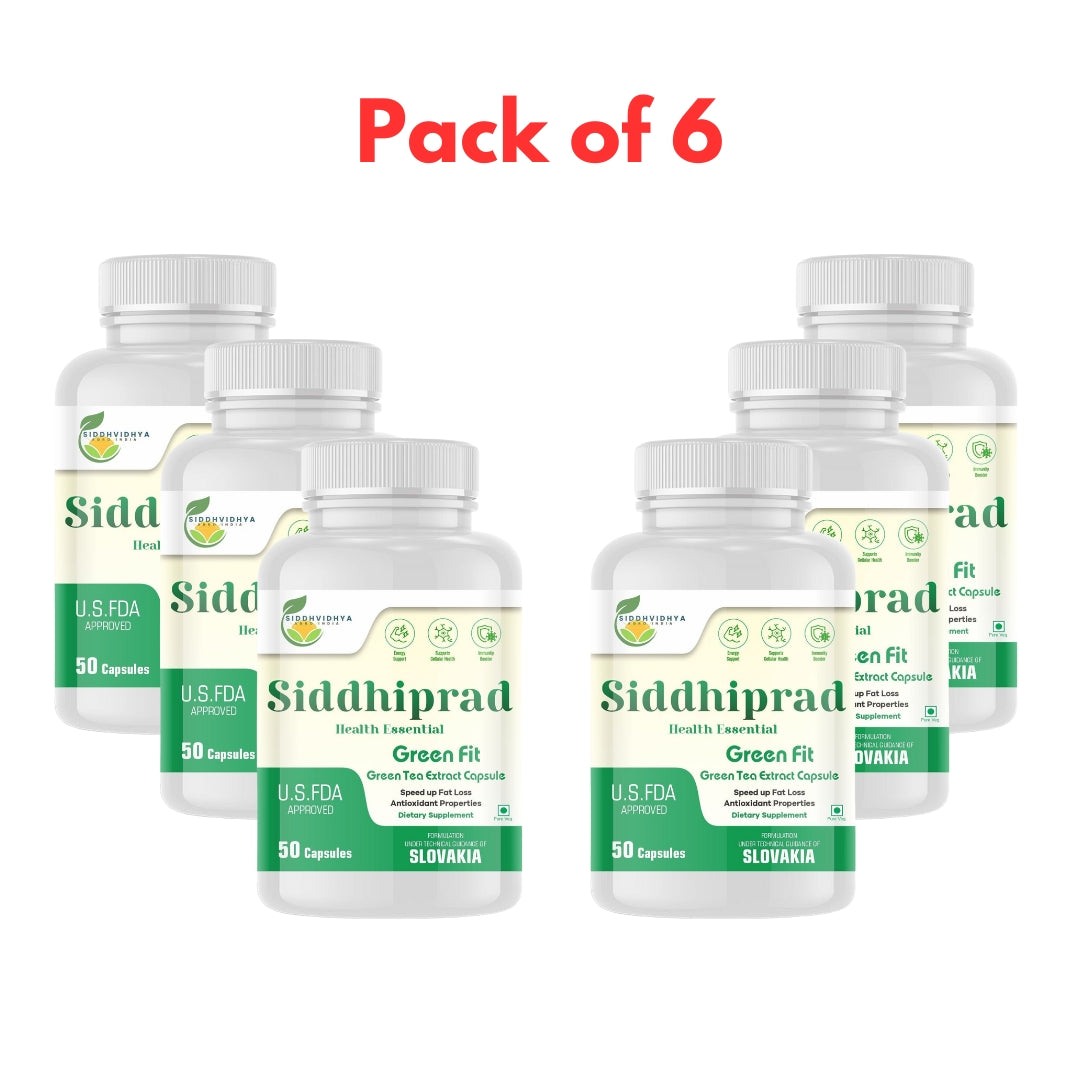 Siddhiprad 100% Natural Potent Green Tea Extract 500 Mg Veg Capsules