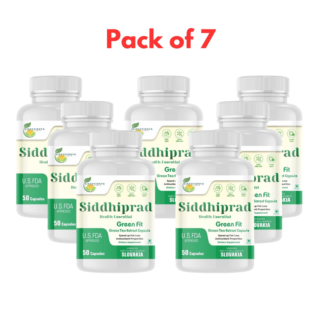 Siddhiprad 100% Natural Potent Green Tea Extract 500 Mg Veg Capsules
