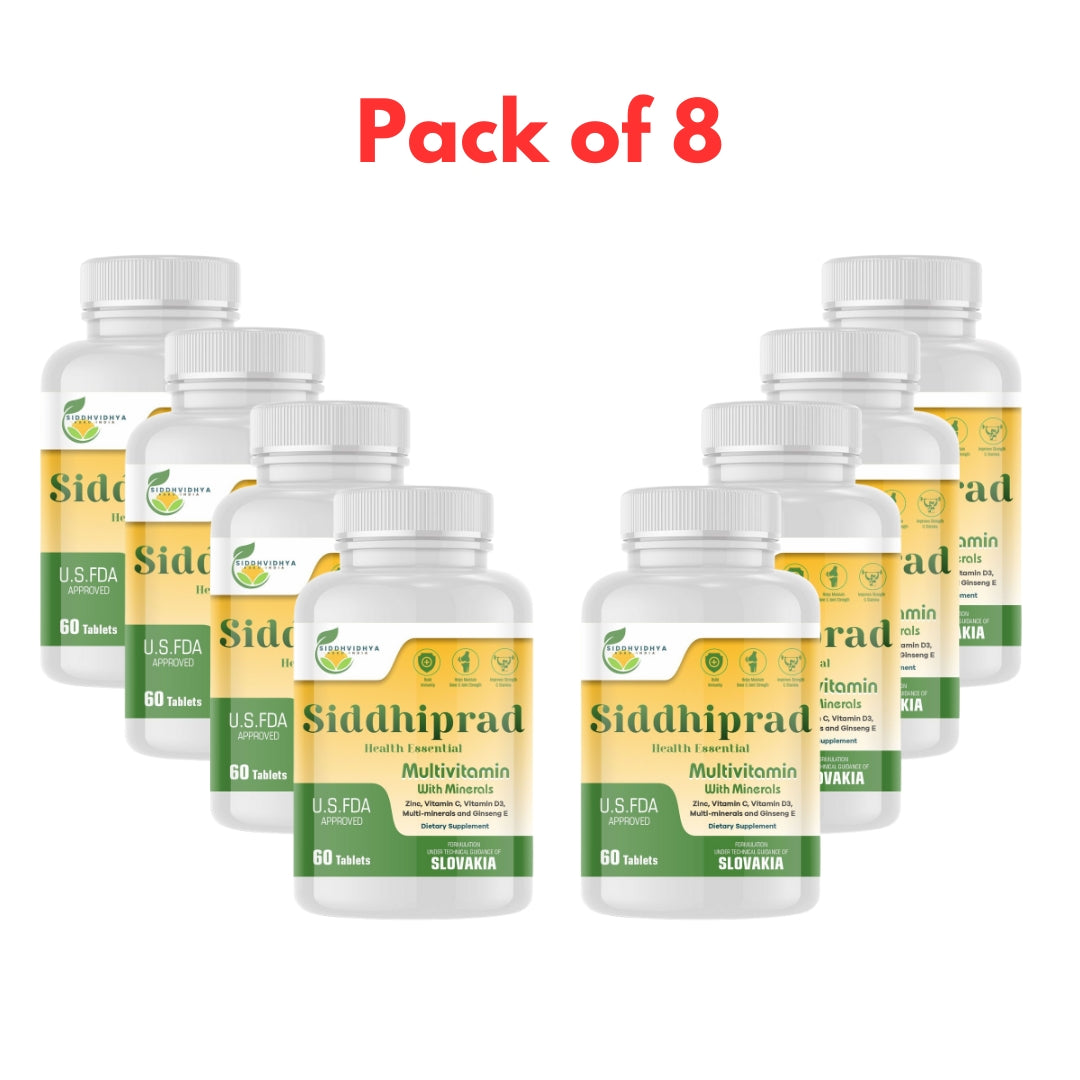 Siddhiprad Multivitamin with Immunity Boosters and Digestive Enzymes, 100% RDA of Vitamin C