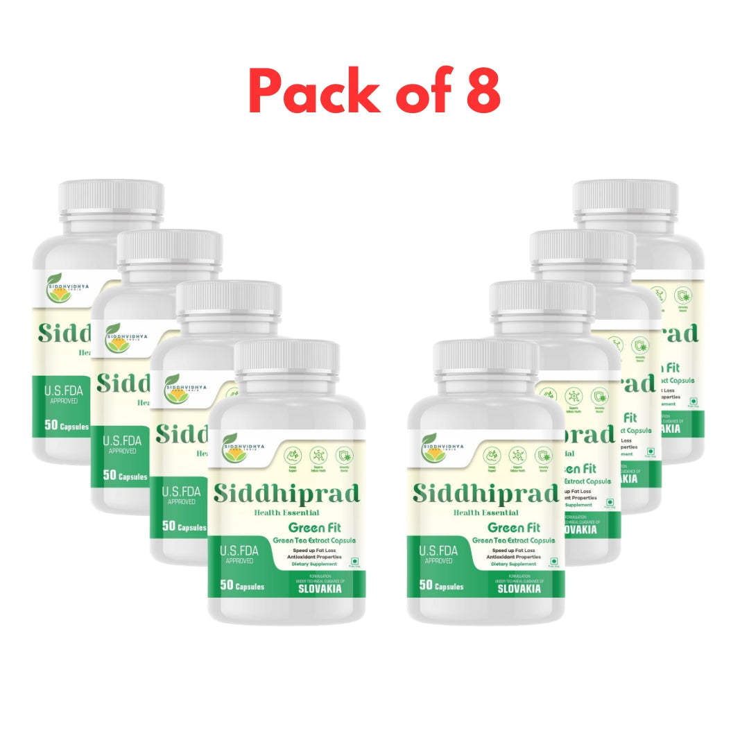 Siddhiprad 100% Natural Potent Green Tea Extract 500 Mg Veg Capsules