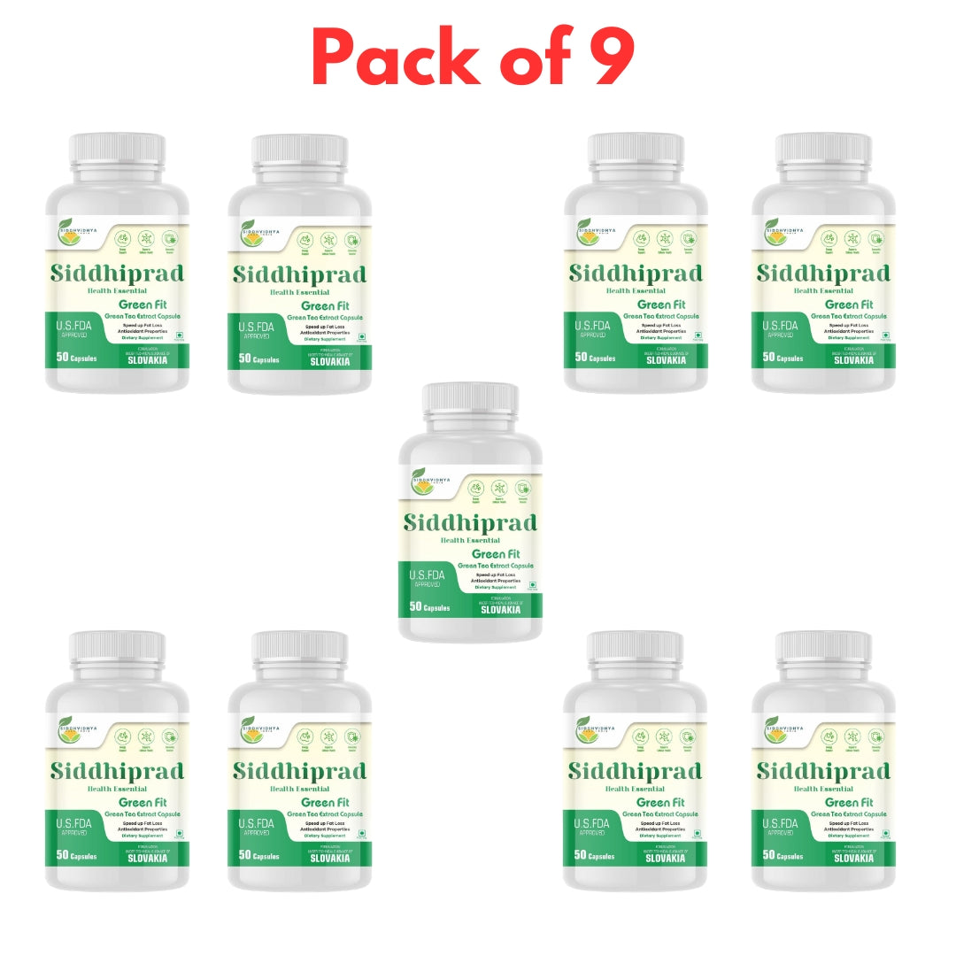 Siddhiprad 100% Natural Potent Green Tea Extract 500 Mg Veg Capsules