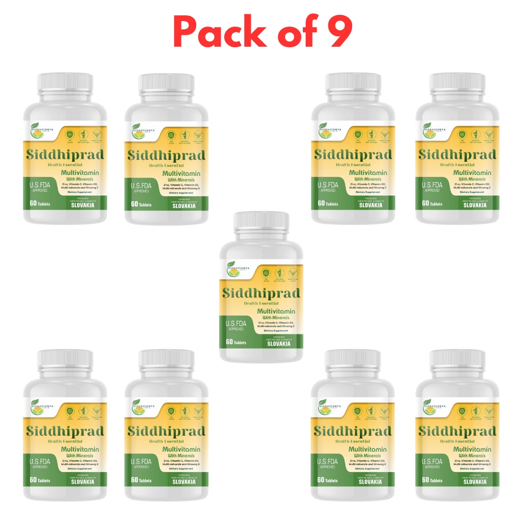 Siddhiprad Multivitamin with Immunity Boosters and Digestive Enzymes, 100% RDA of Vitamin C