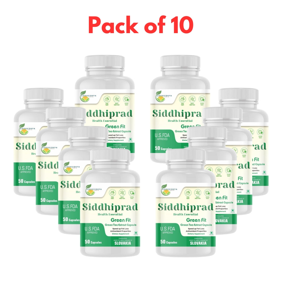 Siddhiprad 100% Natural Potent Green Tea Extract 500 Mg Veg Capsules