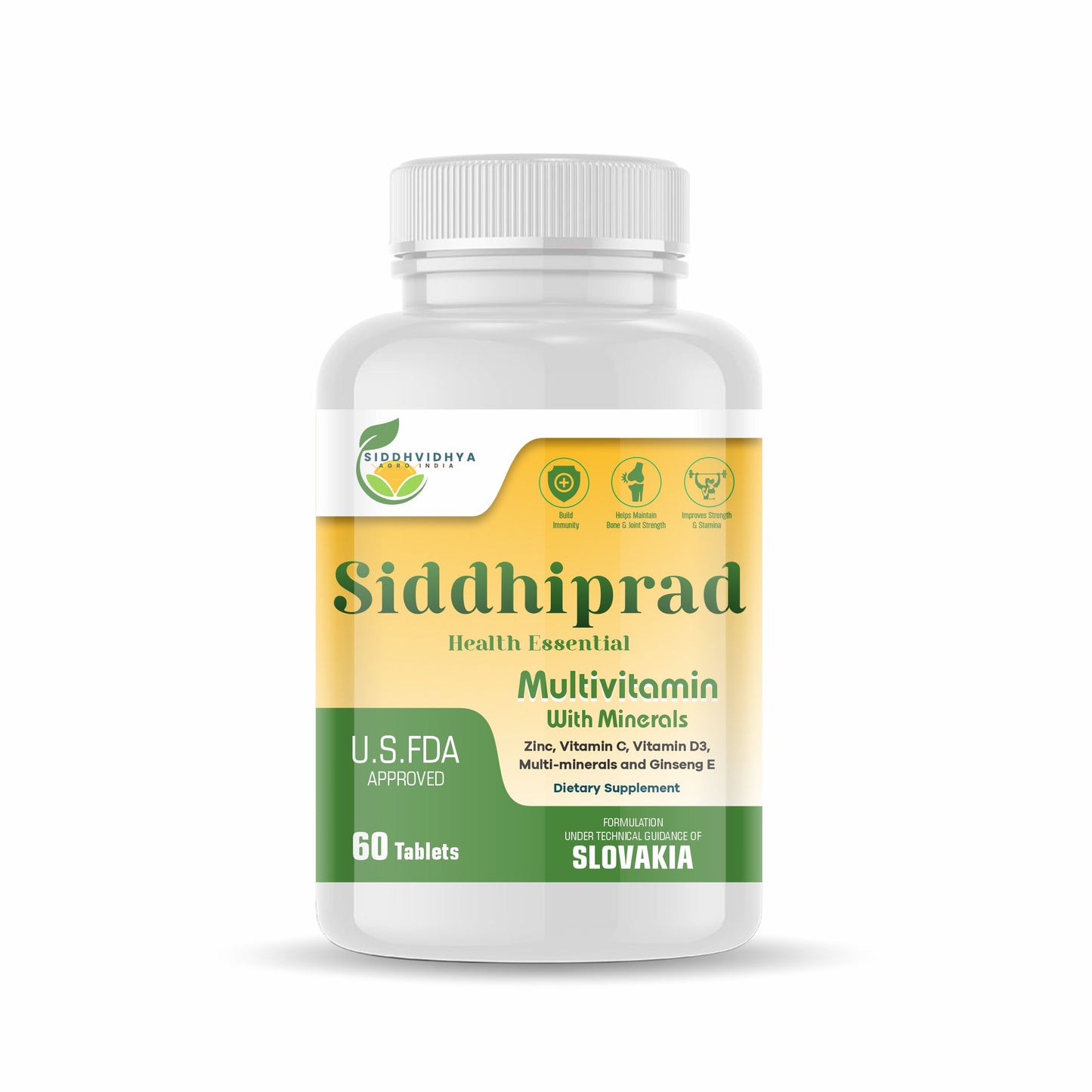 Siddhiprad Multivitamin with Immunity Boosters and Digestive Enzymes, 100% RDA of Vitamin C