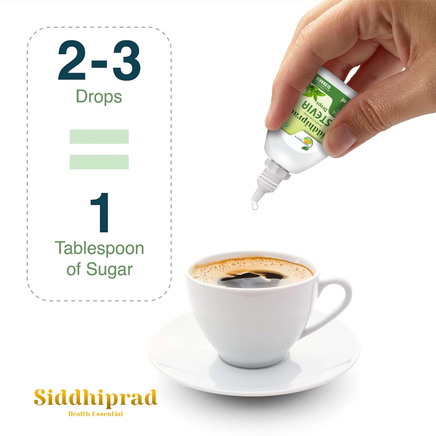 Siddhiprad Stevia Powder Sugar Free 100% Natural Sweetener 15ml