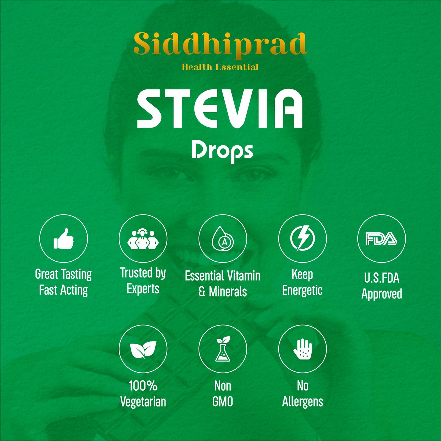 Siddhiprad Stevia Powder Sugar Free 100% Natural Sweetener 15ml