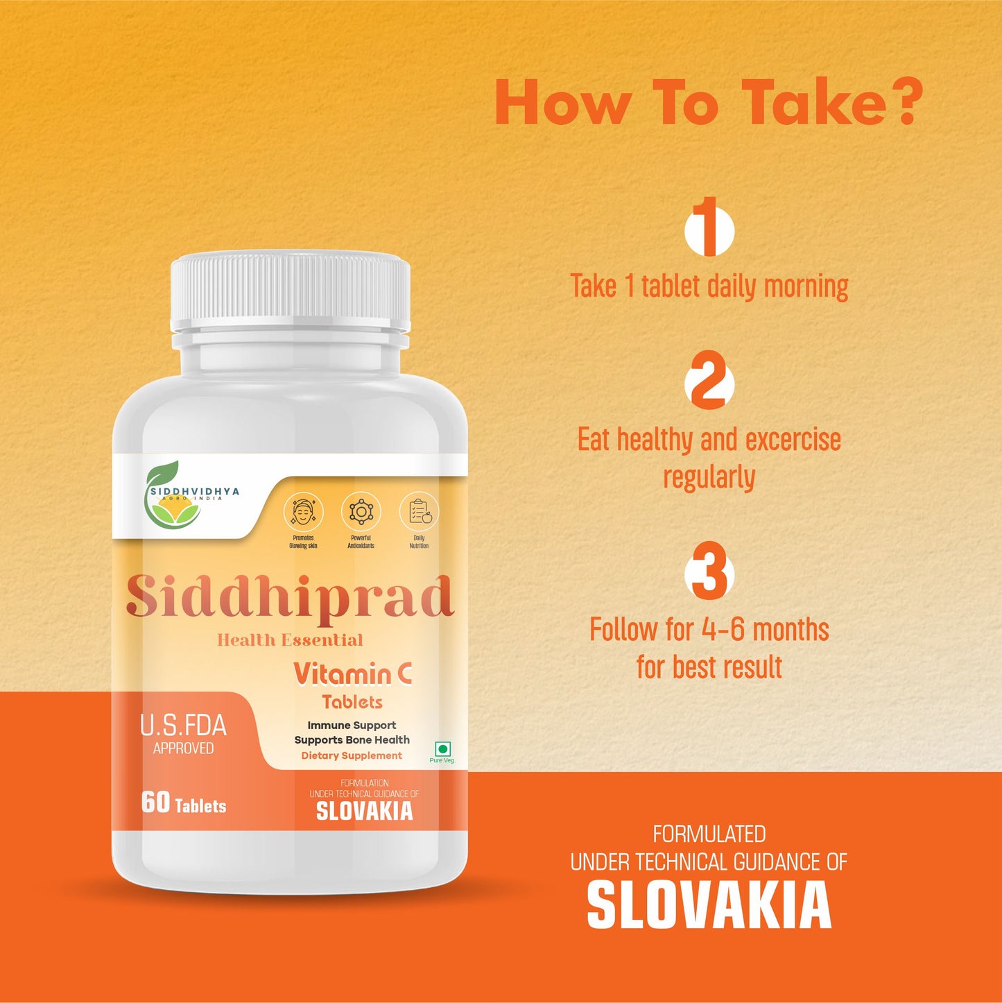 Siddhiprad Vitamin C Tablets for skin | Vitamin C Tablets