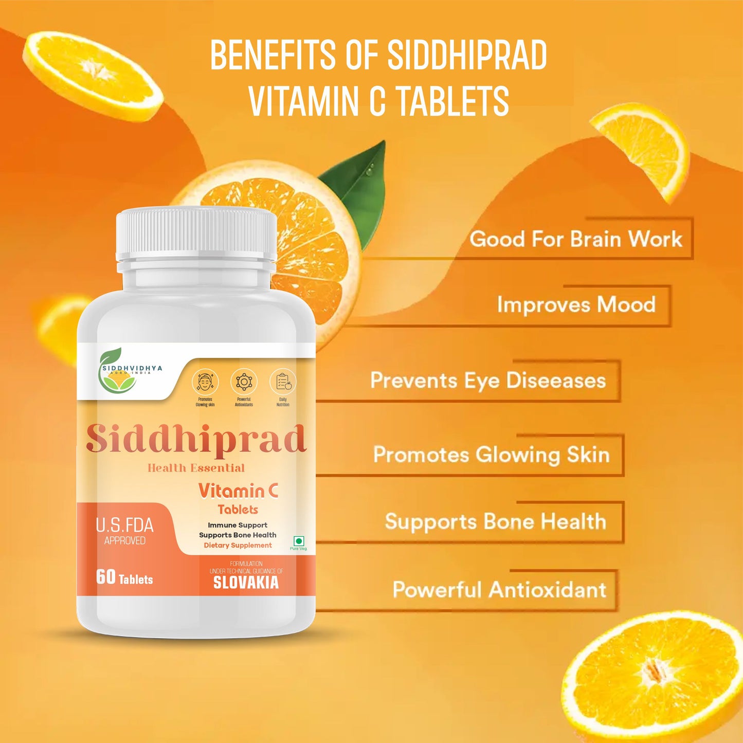 Siddhiprad Vitamin C Tablets for skin | Vitamin C Tablets