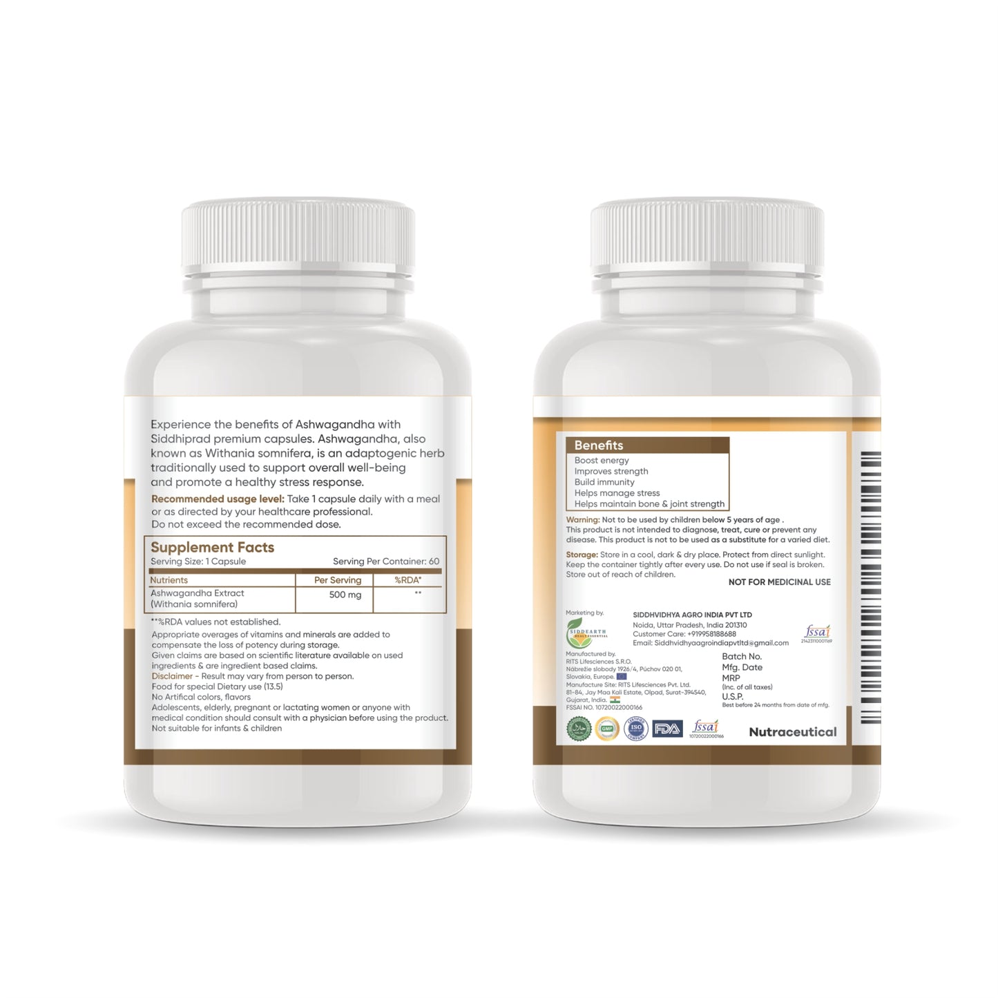 Siddhiprad Ashwagandha for Performance, High Strength, Boost Muscle Mass & Enhance Immunity