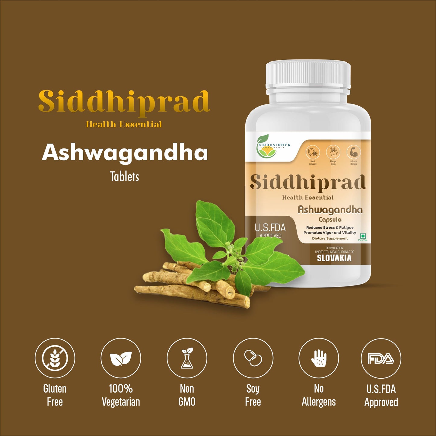 Siddhiprad Ashwagandha for Performance, High Strength, Boost Muscle Mass & Enhance Immunity